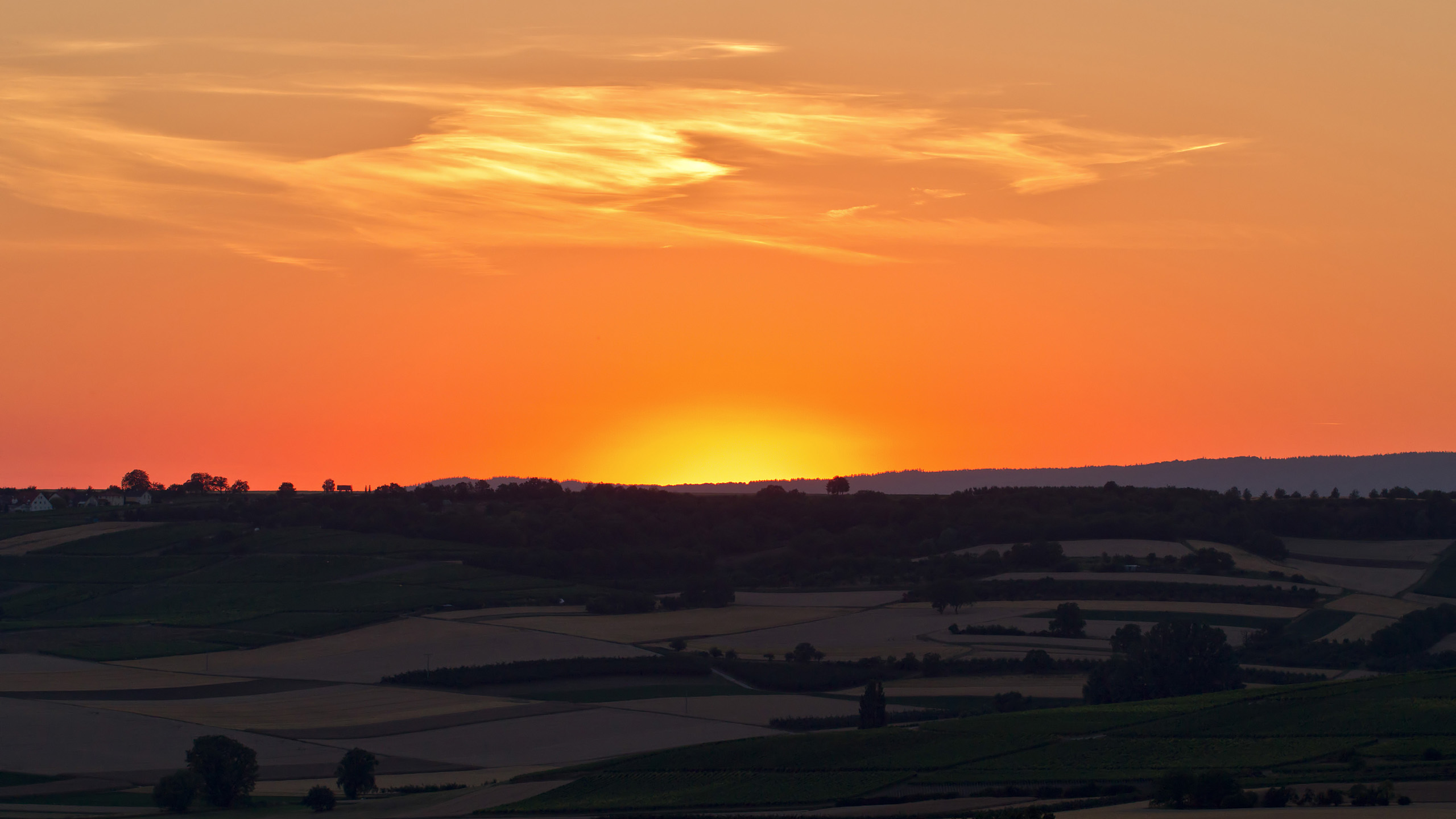 Sonnenuntergang Nieder-Olm im Juli